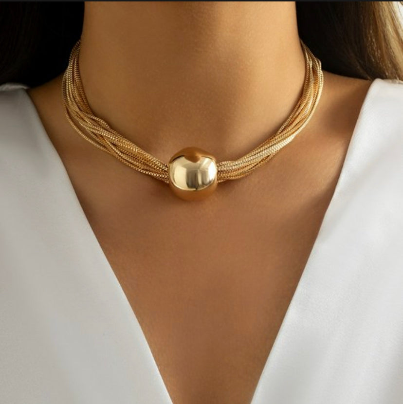 Gold Ball Necklace